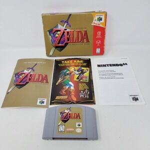 Legend of Zelda Ocarina of Time Nintendo 64 N64 CIB Box Manual Inserts